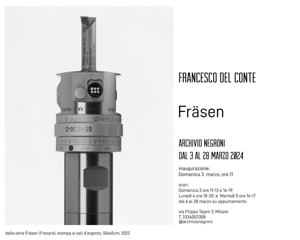 Fräsen Francesco Del Conte Milano Archivio Negroni Museocity 2024